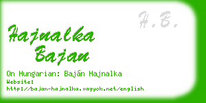 hajnalka bajan business card