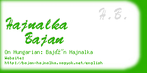 hajnalka bajan business card